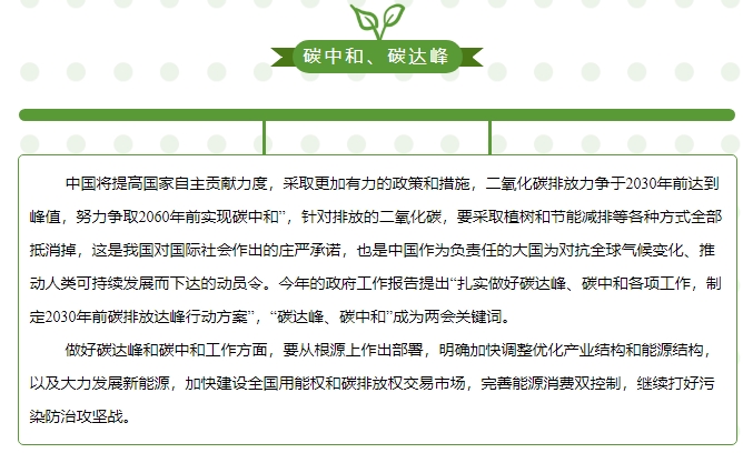 “碳中和、碳達峰”構建綠色、低碳、循環(huán)的可持續(xù)發(fā)展經濟體系